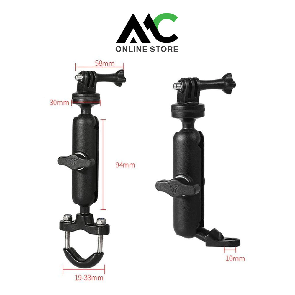 MC ขายึดกล้อง Action Cam , Gopro , Insta360 สำหรับติดมอเตอร์ไซค์ มีแบบยึดกระจกกับแฮนด์บาร์ MDL3519 thumbnail 5