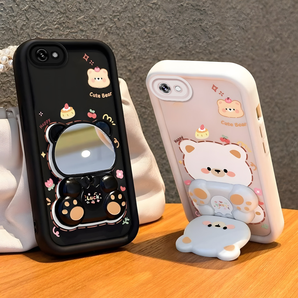 เคสสําหรับVivo Y81 Y81i Y83 V5 Y66 V5 Lite Y65 Y67 เคสโทรศัพท์ร้อนขายน่ารักหมีน้อยผู้ถือเปลือกนุ่มTPU