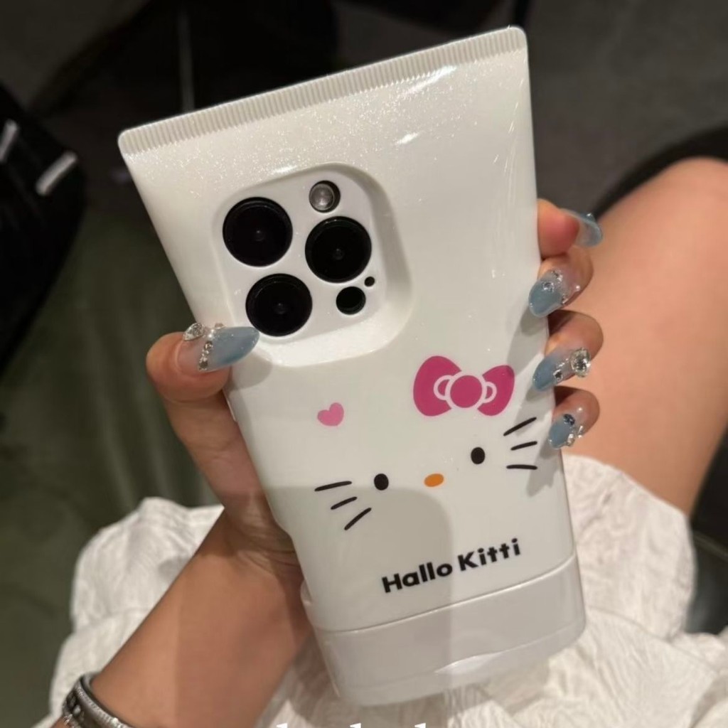 Hello Kitty Face Wash Design สําหรับ iPhone16 15 14 13 14 Pro 15 Pro 13 Pro 13 Pro Max 15 Pro Max 14