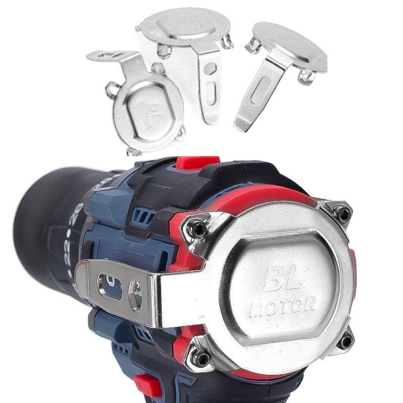 สว่านมือเคาะฝาครอบด้านหลังแผ่นเหล็กอุปกรณ์เสริมอย่างรวดเร็วแขวนเอวหัวเข็มขัดแขวนไขควงอุปกรณ์เสริมประเภทสากล