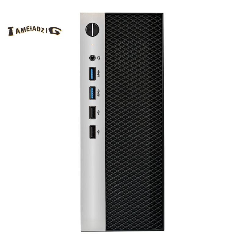 เคสคอมพิวเตอร์ Mini ITX แชสซี HTPC พร้อม 4XUSB รองรับ PSU 1U เข้ากันได้กับเมนบอร์ด MINI-ITX