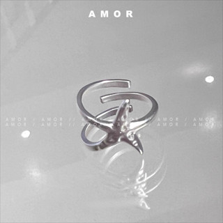 ปลาดาวผิดปกติโลหะเคลือบเปิดสไตล์เป็นกลางสดและซอกแหวนย้อนยุคส…