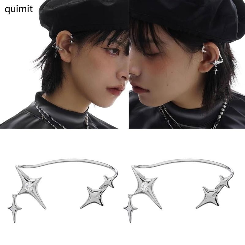 Fashion Star Clip Earrings Ear Cuff for none-Pierced Ears Cartilage Jewelry