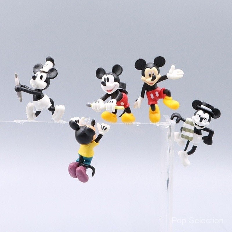 1ชิ้นไมเคิลธีโอดอร์เมาส์การ์ตูนอะนิเมะรูปมิกกี้เมาส์ถ้วยขอบรุ่น Q DIY เครื่องประดับพีวีซีแอ็คชั่นรุ่นตุ๊กตาของเล่น
