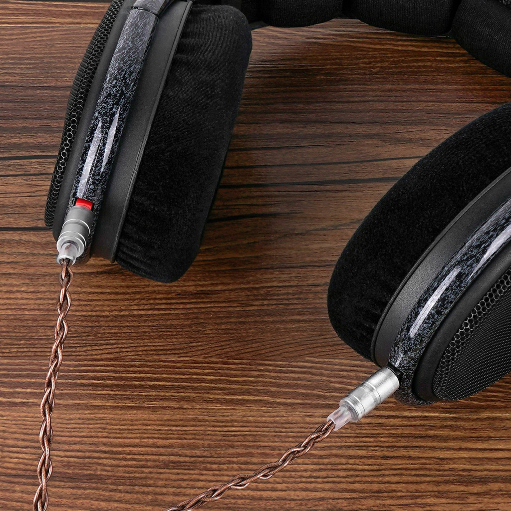 สายสัญญาณเสียงอัพเกรด Geekria เข้ากันได้กับสายหูฟัง Sennheiser HD 600, HD 650, HD 660S2, ชุดหูฟัง HD 6XX, สายหูฟัง 4.4 มม. ถึง 2Pin (1.5 ม.)