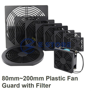 80 มม. ~ 200 มม. 3 in 1 PVC PC พัดลมพร้อมฟองน้ํากรอง/ฝุ่น PC…