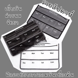 ปฏิทินออมเงิน ปฎิทินออมเงิน รายเดือน ติดผนัง วัสดุผ้าใบ สามารถจัดเก็บสินค้าได้ ใส่ได้ทั้งเหรียญแบงค์และกระดาษโน้ต