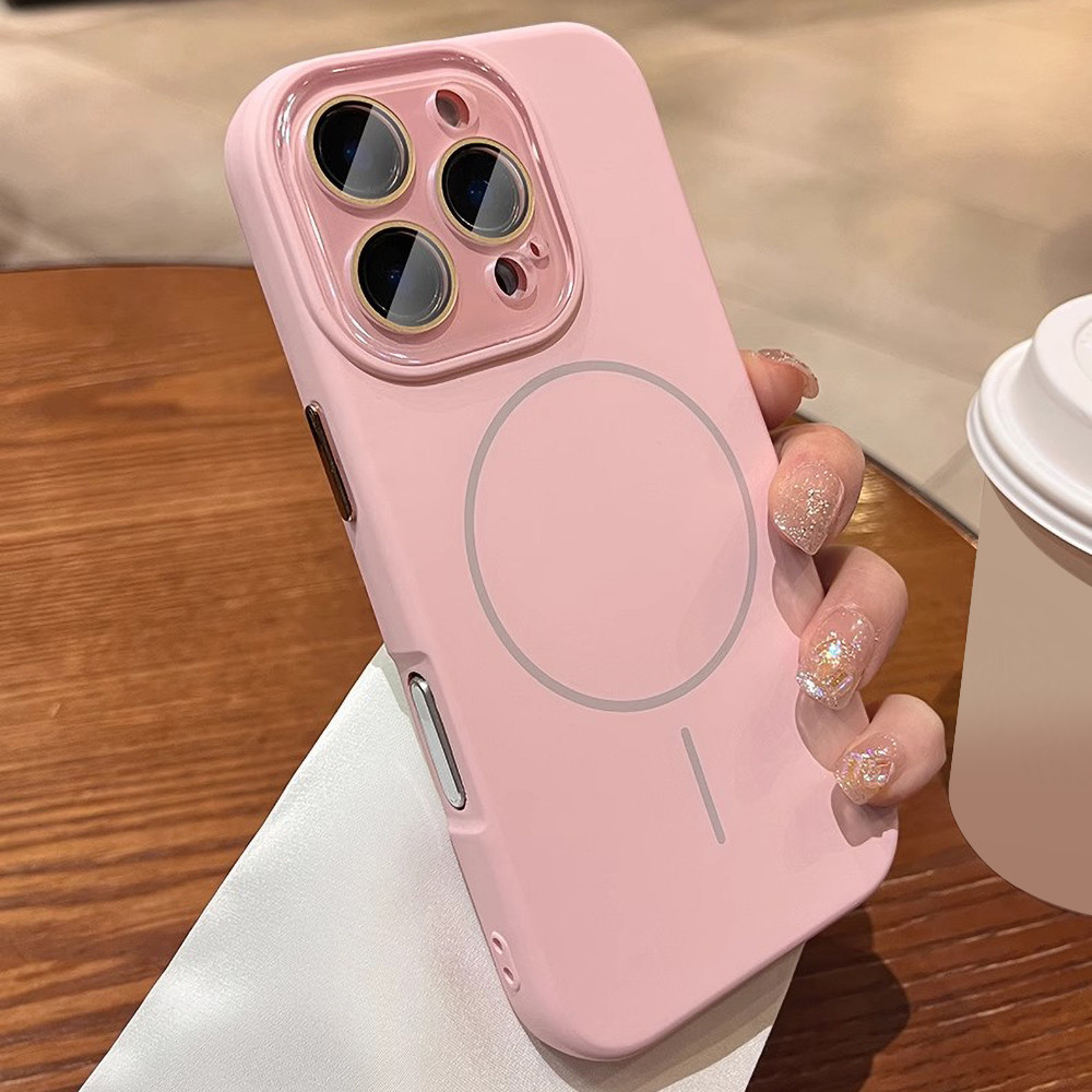 ซิลิโคนสีทึบเคส For iPhone 16 15 14 13 11 12 Pro Max เคสไอโฟน 16 Pro Max เคสฝาครอบการชาร์จไร้สายแบบกันกระแทกแบบนุ่ม - รูปที่ 5