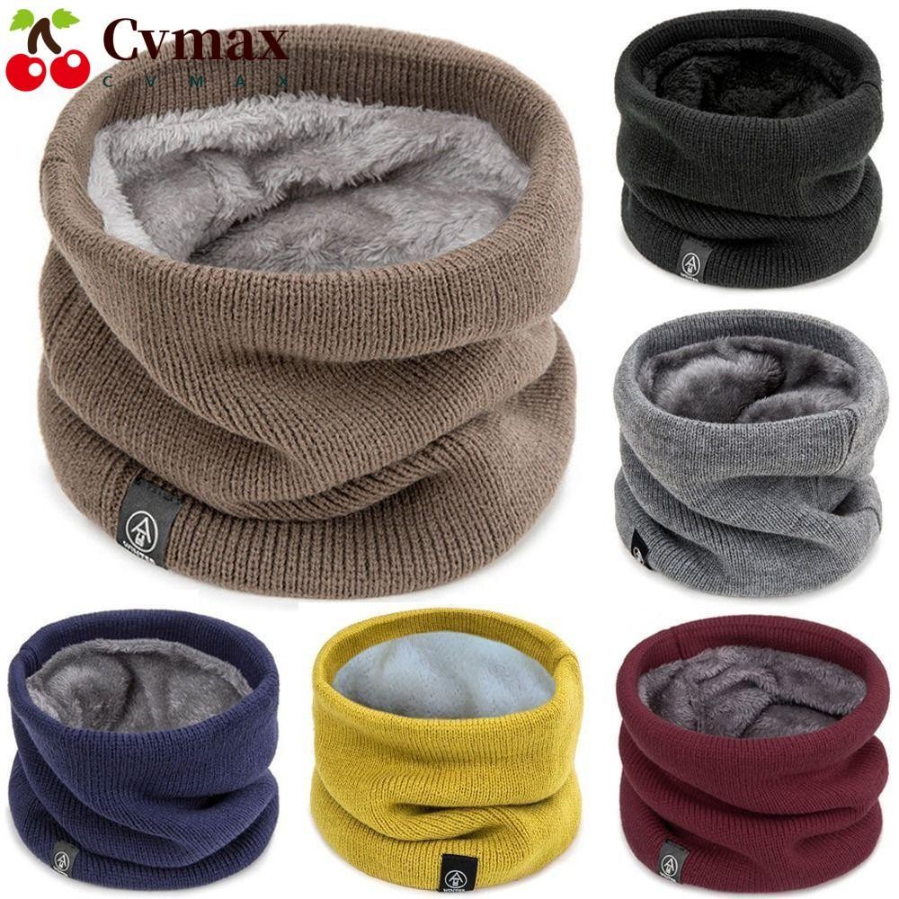 Cvmax ปลอกคอ ผ้ากํามะหยี่ขนนิ่ม หนา ให้ความอบอุ่น กันลม กันความหนาว สีพื้น สําหรับขี่จักรยาน เล่นสกี เล่นสเก็ต กลางแจ้ง