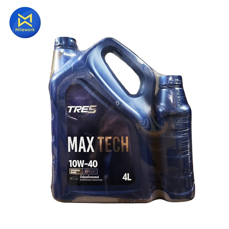 น้ำมันเครื่อง--TRES-MAXTECH API SP(10W40)4L-แถม1L (TEME11-0001)