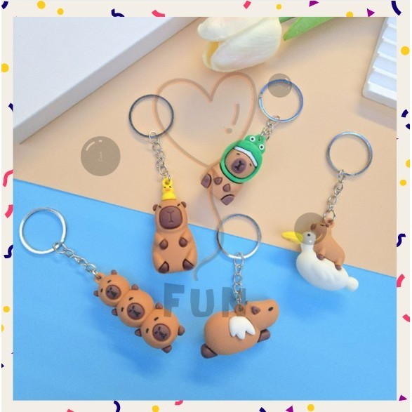 GANTUNGAN FF พวงกุญแจเรขาคณิตการ์ตูนน่ารัก Viral ขายปลีก A-GK001