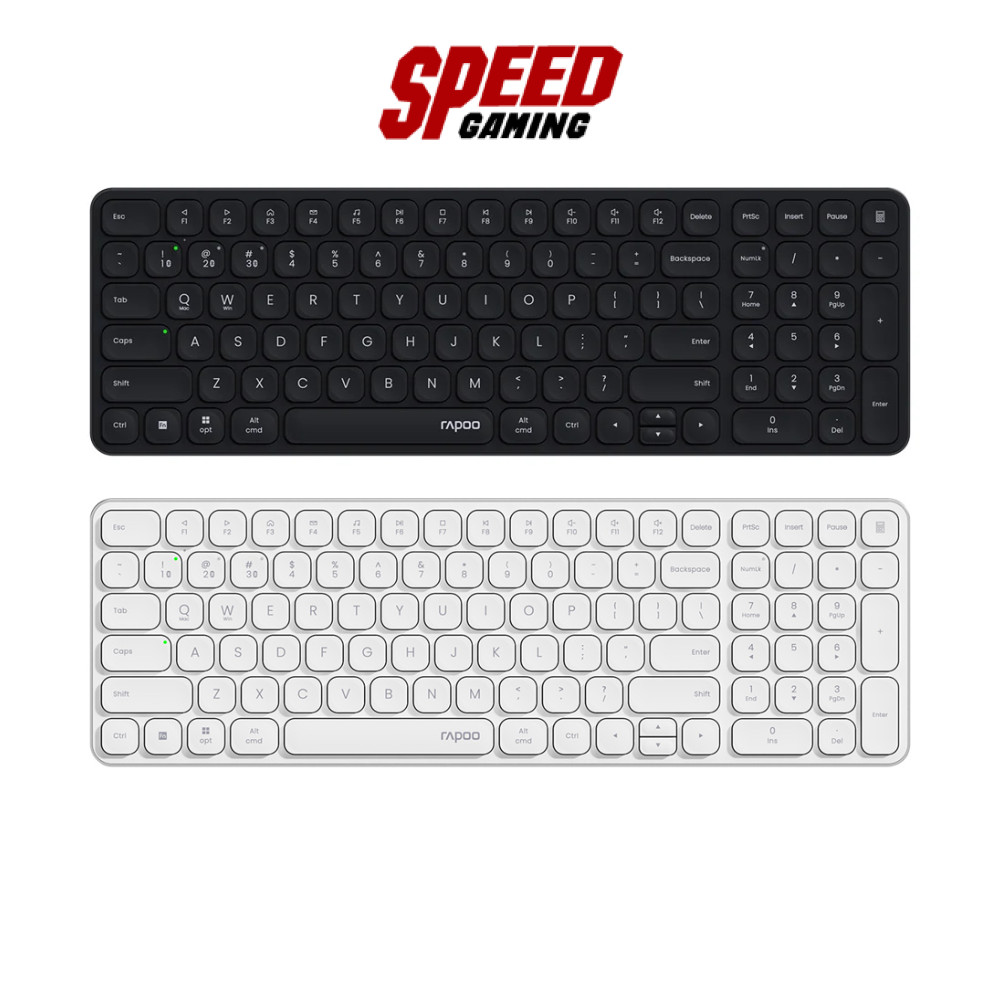 RAPOO E9350L | Multi-Mode (Gray/White) | Wireless Keyboard (คีย์บอร์ดไร้สาย) | By Speed Gaming