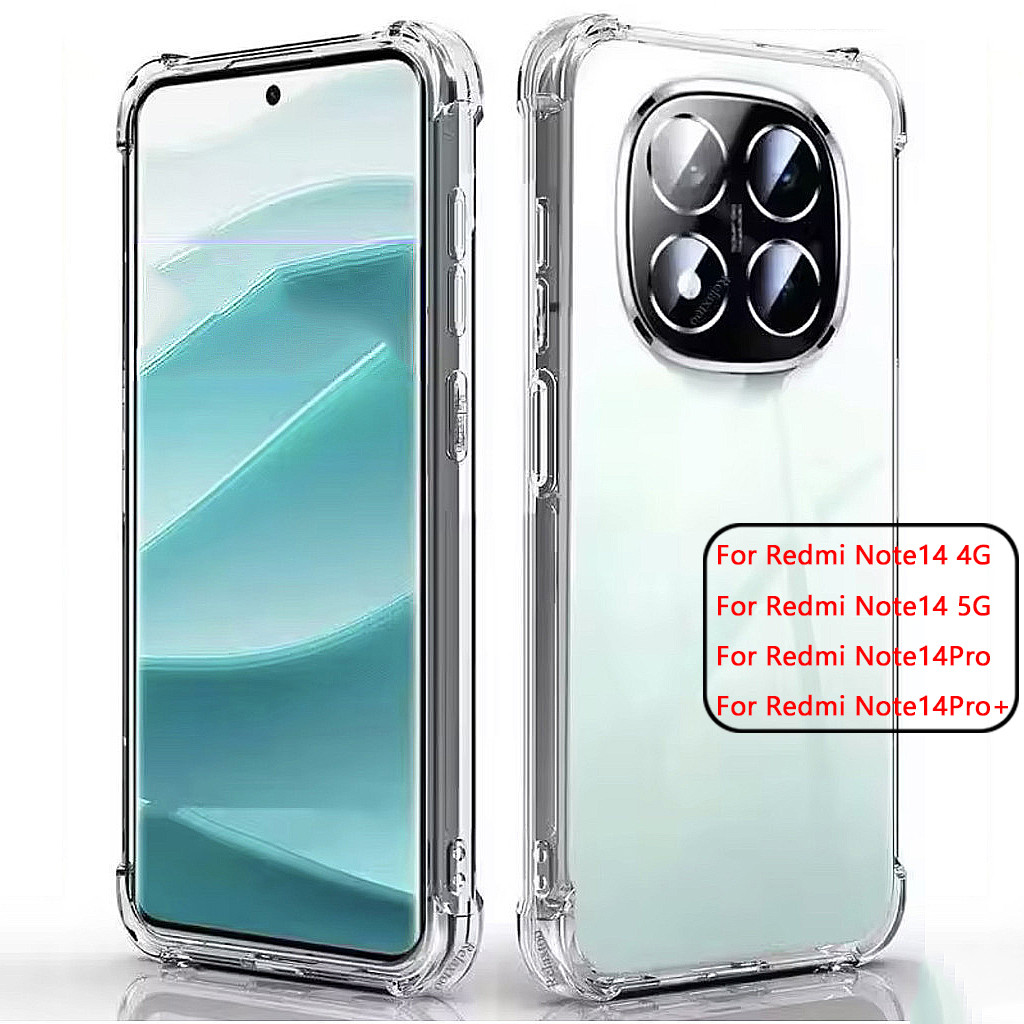 1-3วันได้ เคสใส กันกระแทก สำหรับ Redmi Note14 Note14Pro + 4G/5G 14C A3 A2Plus 9A 9C 10A 10C A1 13C 1