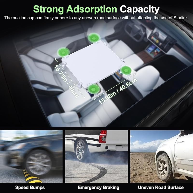 Fonken Starlink ถ้วยดูดขนาดเล็ก Mount รถ Sunroof ขายึดหน้าต่างด้านหลังสําหรับ Starlink Mini - รูปที่ 7