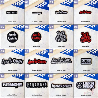 ☸ แพทช์เหล็กบนศิลปะวงร็อค ☸ 1 ชิ้น Punk Skull DIY เย็บบนเหล็กบนป้ายแพทช์
