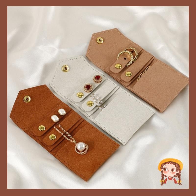 Li Unique Jewelry Organizers เนื้อไมโครไฟเบอร์สําหรับจัดเก็บสร้อยคอและแหวน