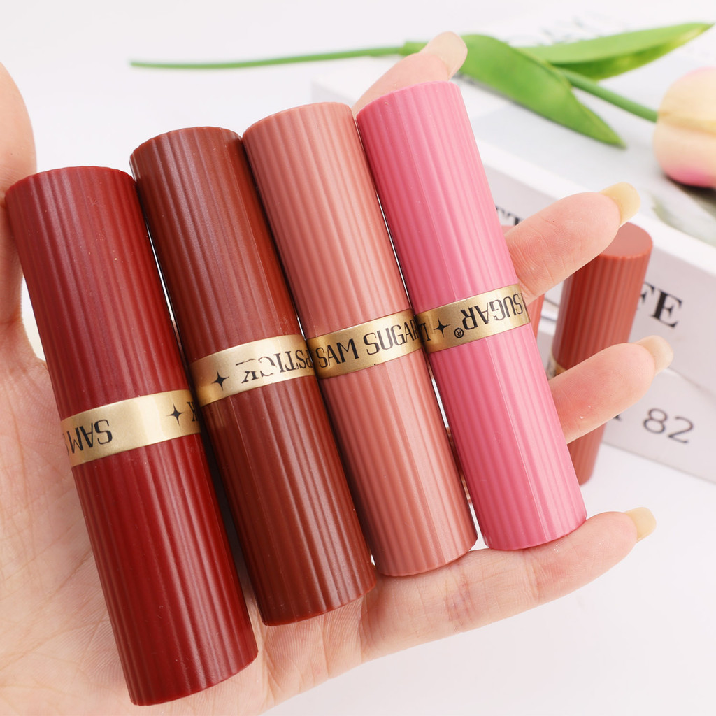 Punk Style Long-Lasting Waterproof Sexy Red Lipstick – Non Fade Pearlescent Shimmery Sparkling Lipstick Beauty Makeup ราคา ถูกที่สุด ดีลบีเคเค แกลเลอรีภาพที่ 4