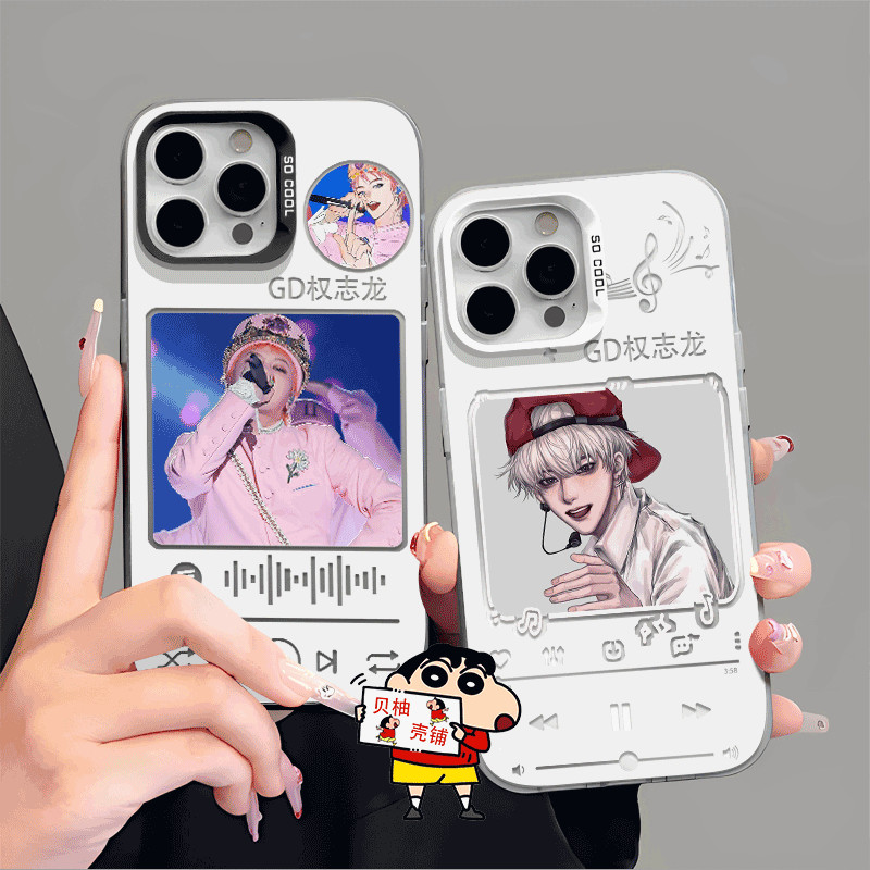 ✨✨GD GD GD GD Dragon เงินที่มีสีสันเคสโทรศัพท์สําหรับ Iphone 15 14 Pro Max 13 12 Mini 11 Pro X XS XR