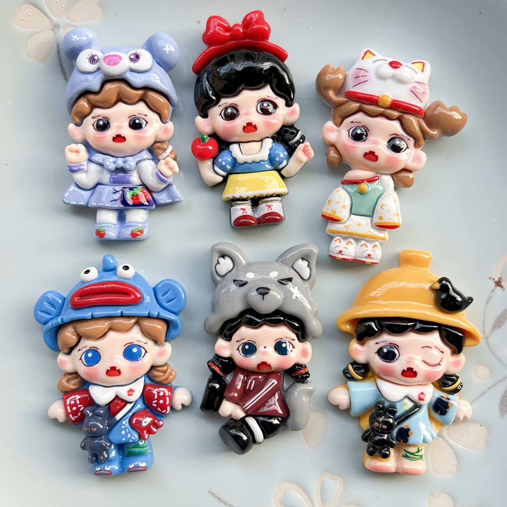 การ์ตูนการ์ตูนขนาดใหญ่เคล็ดลับหรือรักษาสาว Childlike Handmade diy ครีมกาวเรซิ่นอุปกรณ์เสริมตู้เย็นสติกเกอร์คลิปผมเครื่องประดับวัสดุ