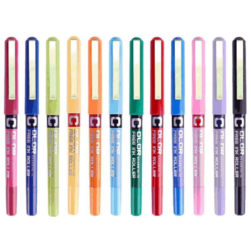 PVN-159 ปากกาโรลเลอร์บอลเหลวตรง 0.5/0.38/0.28 มม. สี Neutral Rollerball