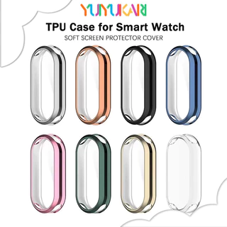 กรณี TPU อ่อนด้วยฟิล์มสำหรับ for Xiaomi Mi Band 9 NFC อุปกรณ์ปกป้องหน้าจอสำหรับ for Smartwatch Xiaomi Smart Band 9
