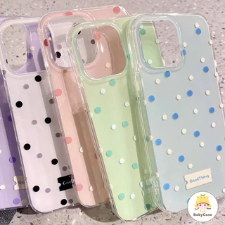 เคสไอโฟน 11 สำหรับ iPhone 17 16 13 11 15 12 14 Pro Max 16Plus 14Plus 15Plus จุดเล็ก ๆ ที่สดใหม่สีสันสดใสปกใหม่ IMD