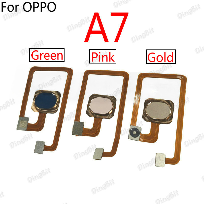 สําหรับ OPPO A7 Touch ID ปุ่ม Home Key เซ็นเซอร์ลายนิ้วมือ Flex Cable