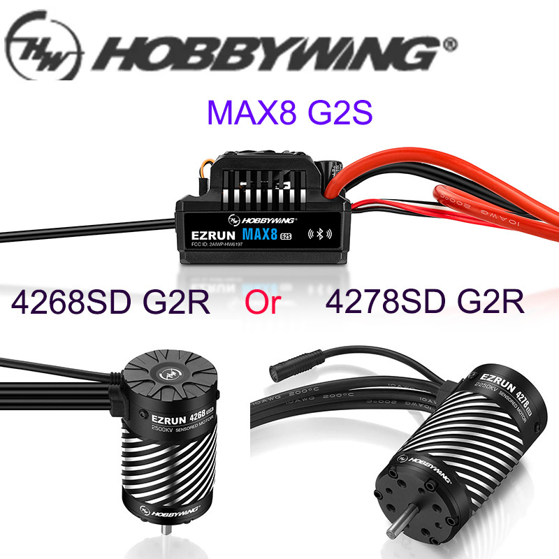 HOBBYWING EZRUN MAX8 G2S 160A ESC 4268 2500KV 4278 2250KV G2R มอเตอร์ Brushless Senored Combo สําหรั