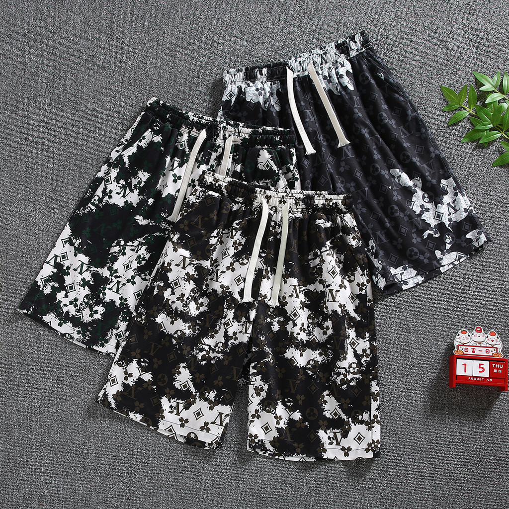 MUHANLU01 กางเกงขาสั้นผู้ชายลายใหม่ พิมพ์ลายเต็มรูปแบบ  เวอร์ชั่นเกาหลี มี3สี 3ลาย เอวยืด ฟรีไซร์ สินค้าพร้อมจัดส่ง