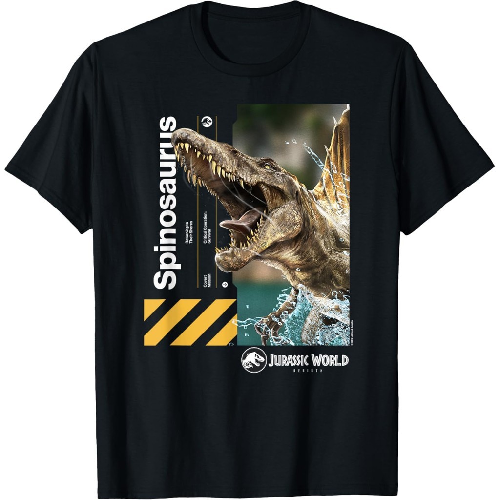 เสื้อยืด เสื้อยืดผู้ใหญ่ Jurassic World Rebirth Spinosaurus s-5xl