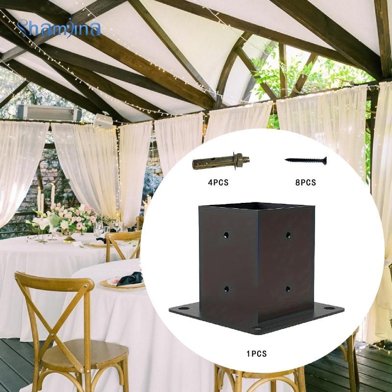 [Shamjina] Pergola Bracket Post Base Elevated Wood Stand Post Bracket สําหรับ Backyard Outdoor Venue