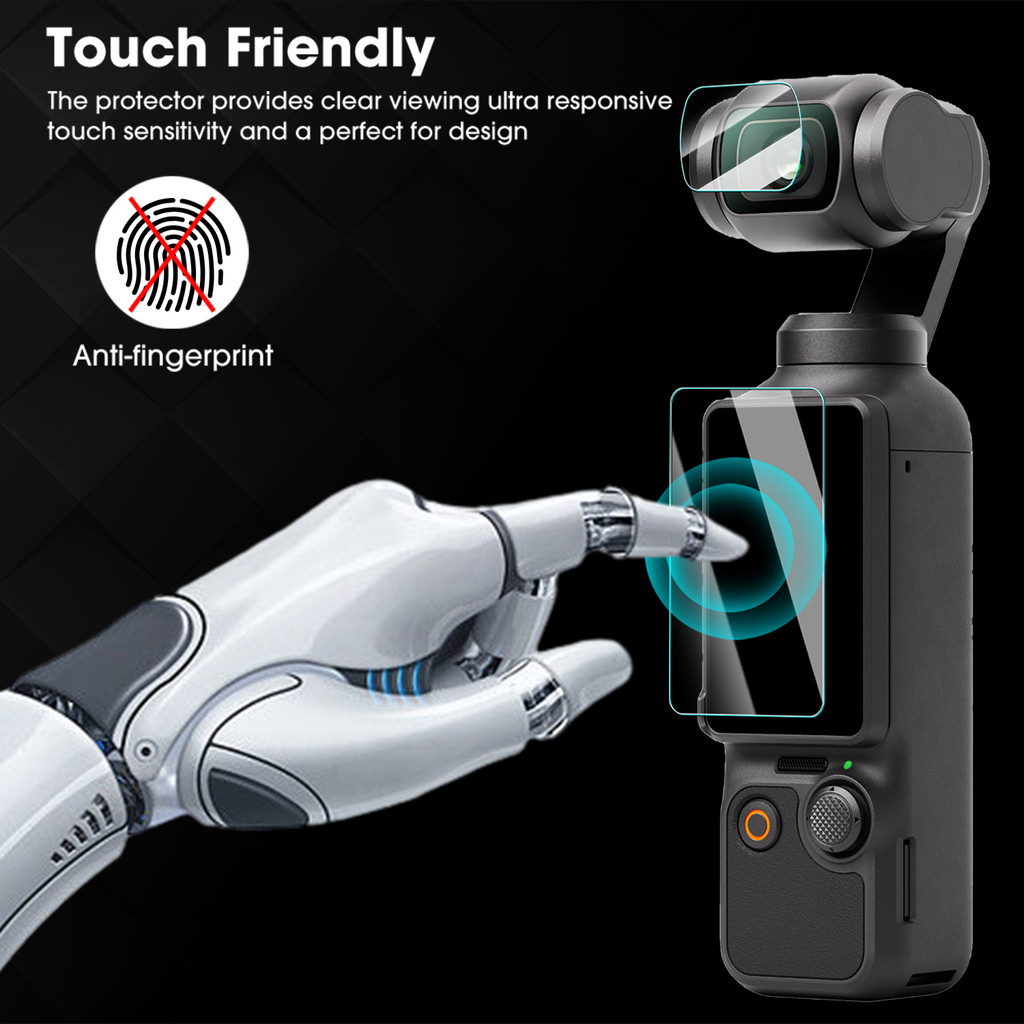 10-in-1 ฟิล์มกระจกนิรภัย - สําหรับ DJI Osmo Pocket 3 LCD - ความแข็ง 9H ป้องกันรอยขีดข่วน กันกระแทก - ชุดฝาครอบป้องกันสําหรับ DJI - ฟิล์มกันรอยหน้าจอและฟิล์มเลนส์กล้อง