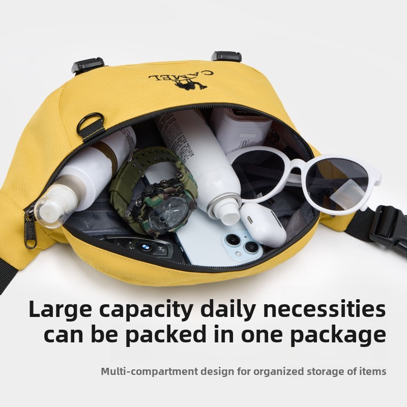 Camel CROWN กระเป๋าสะพายข้างความจุขนาดใหญ่กลางแจ้ง,กระเป๋าสะพายระบายอากาศ - รูปที่ 2