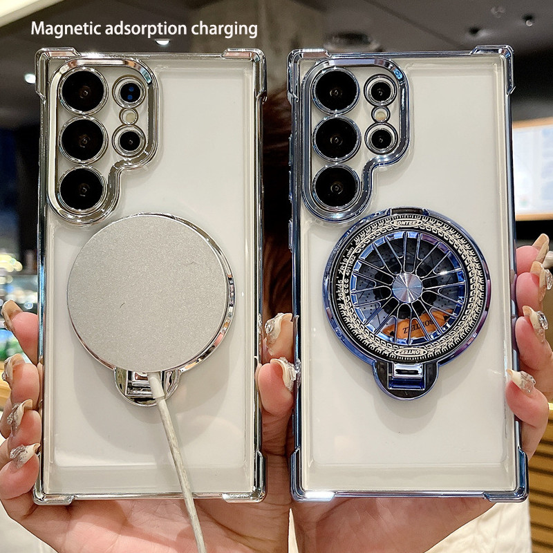 พร้อม ใหม่สําหรับเคสโทรศัพท์ Galaxy S25 Ultra ถุงลมนิรภัยฝาครอบป้องกันรูละเอียดปลอก S24Ultra เปลือกยึดไจโรสโคปเคลือบด้วยไฟฟ้า - รูปที่ 4