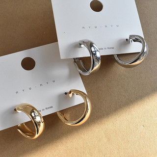 925 Silver Pin แฟชั่นเรขาคณิต Hoop ต่างหูของขวัญผู้หญิงอุปกรณ์เสริม Jewellery