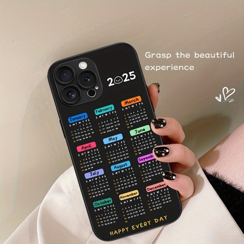 ปฏิทินสร้างสรรค์ 2025 สําหรับ ไอโฟน รุ่น 7 ผ่าน 16 กวนเคสโทรศัพท์แก้วที่เสนอกันหล่น