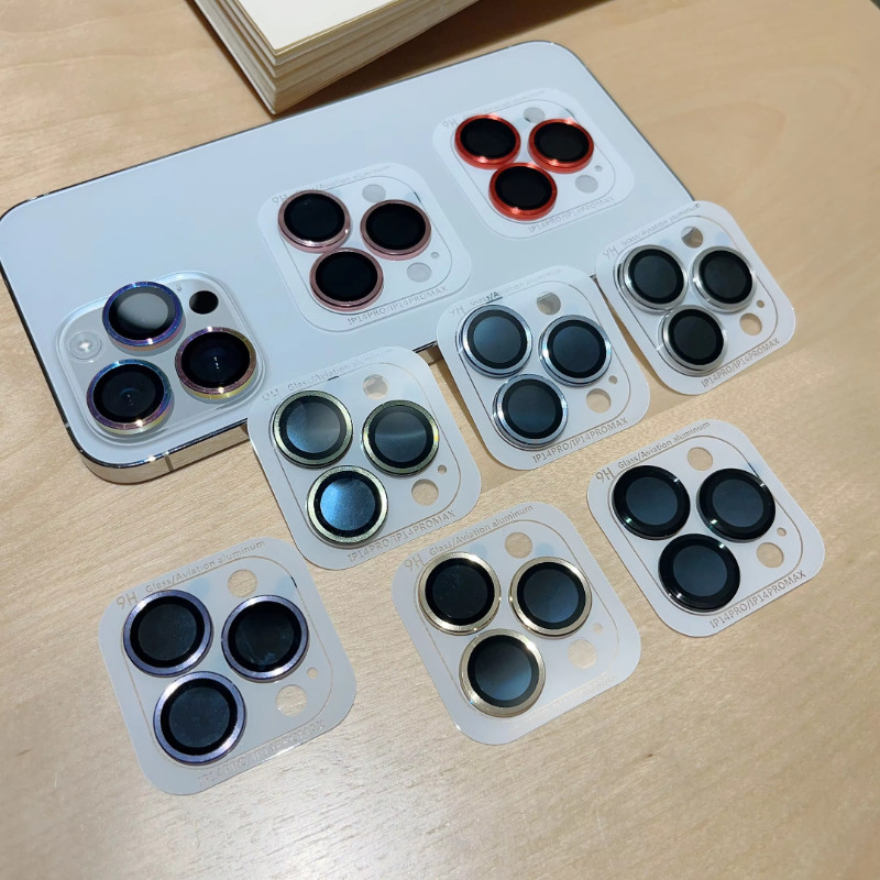 ตัวป้องกันเลนส์กล้อง สำหรับ For iPhone 16 Pro 13 12 11 14 15 Pro Max 12 13 Mini 15 Plus ฟิล์มกันรอยเลนส์โลหะฝาหลัง