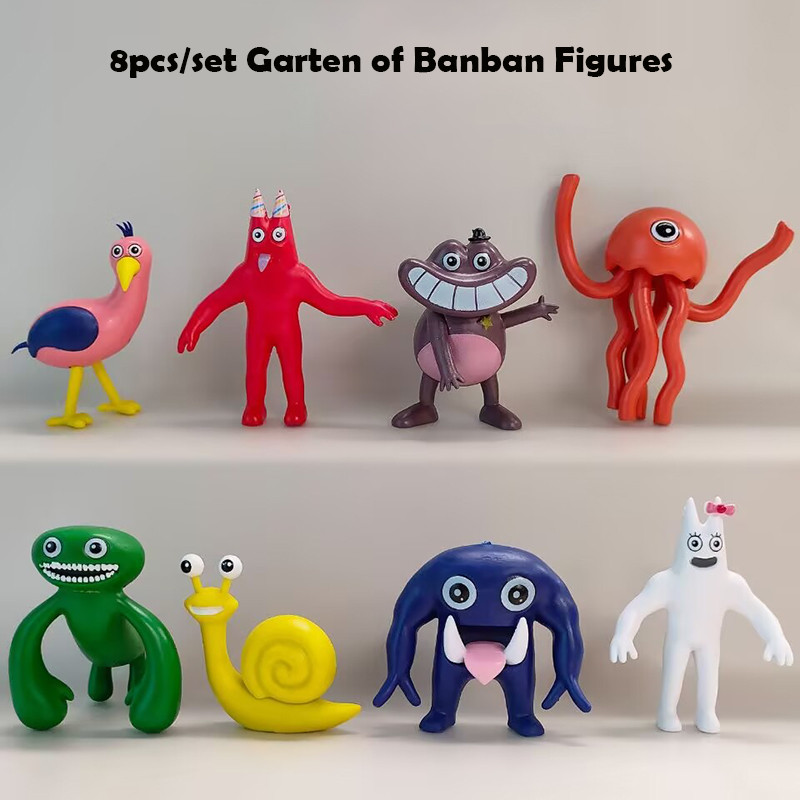 Garten Of Banban สยองขวัญเกม Figurine ของเล่นเด็ก Rainbows เพื่อน Action Figure PVC รุ่นอะนิเมะตุ๊กตาวันเกิดของเล่นตกแต่งห้อง - รูปที่ 4
