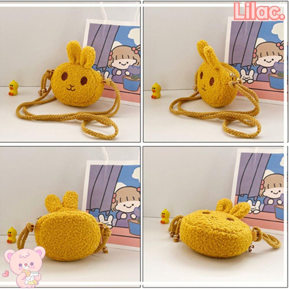 Lilac ตุ๊กตากระต่ายเด็ก Messenger กระเป๋าอุปกรณ์เสริมน่ารักเด็กกระเป๋าถือแฟชั่นกระต่ายตุ๊กตากระเป๋าสะพายขนาดเล็ก