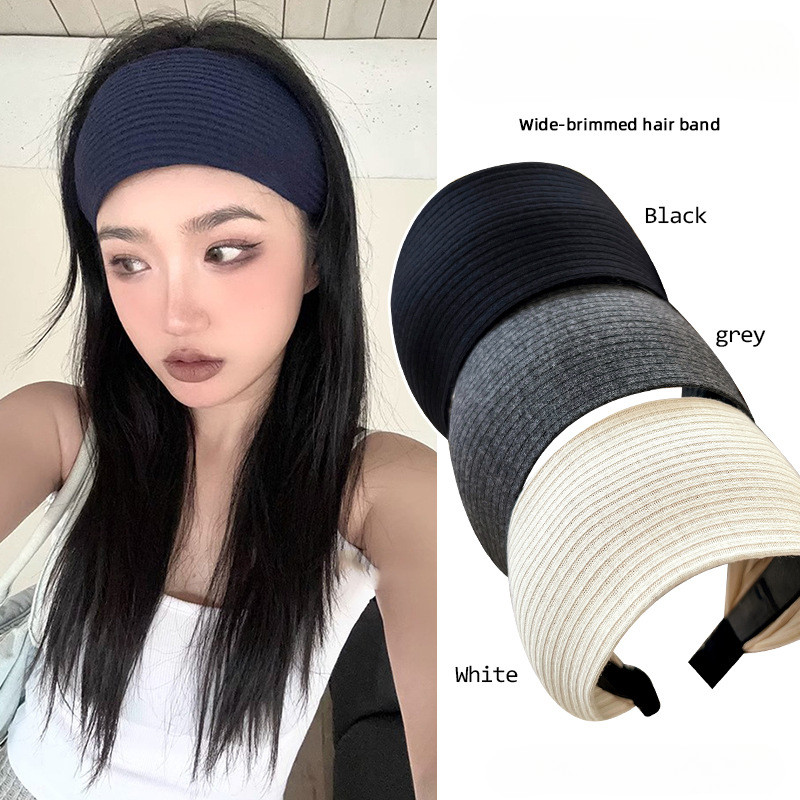 ผ้าคาดผม 1 pc Retro ถักแถบคาดศีรษะสาวผม Non Slip Head Band สำหรับผู้หญิง