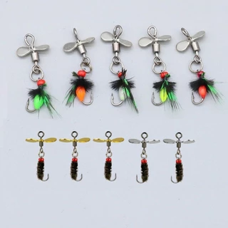 【CUNDA】🔥Flying Fly ซุปเปอร์มินิน่ารัก ตะขอล่อตกปลาไมโคร ตะขอแมลงจําลอง พร้อมเลื่อมหมุน ดึงดูดความสนใจของปลาได้เป็นอย่างดี เหยื่อตกปลา พร้อมตะขอ เหยื่อปลอม เหยื่อตกหมึก เหยื่อตกปลาหน้าดิน เหยื่อปลอมตกปลาช่อน เยื่อปลอมตกปลา เหยื่อตกปลาปลอม