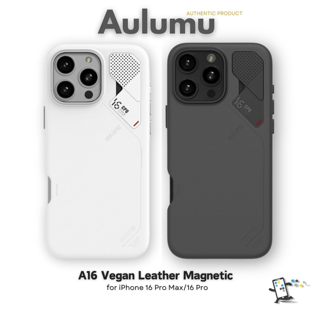 Aulumu A16 Vegan Leather Magnetic เคสสำหรับ iPhone 16 Pro Max และ iPhone 16 Pro