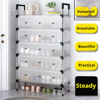 Multi layer Shoe rack organizer with cover Dustproof Waterproof Shoe Storage Box Indoor Dormitory