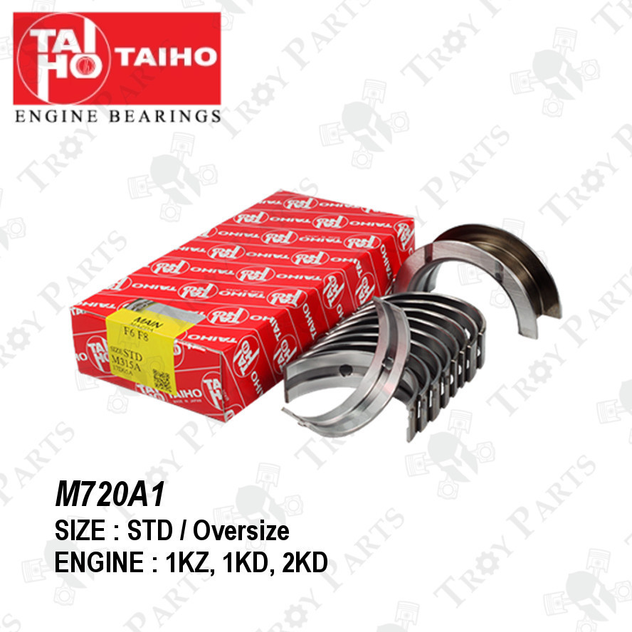 แบริ่งหลัก Taiho สําหรับ Toyota 1KZ 1KD 2KD (M720A1)