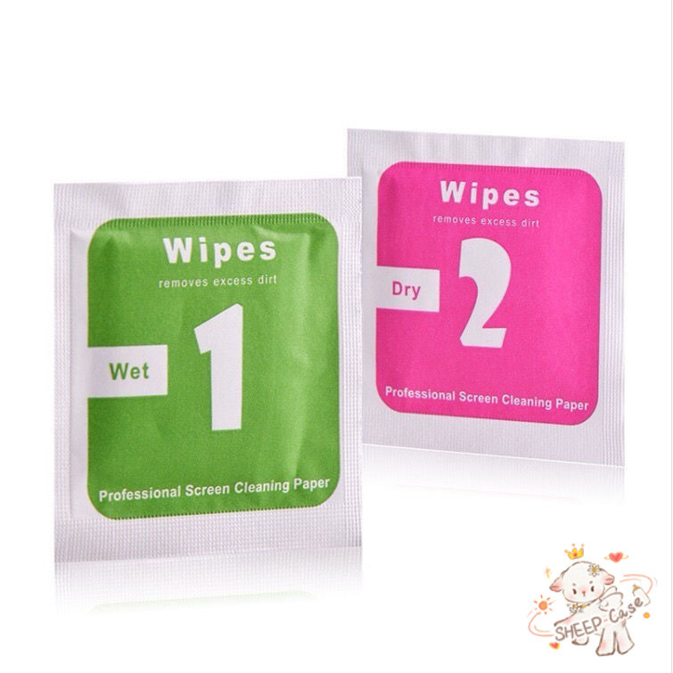✨ นี่ยม! ✨ ผ้าทำความสะอาดหน้าจอ เปียกโทรศัพท์มือถือกระดาษทำความสะอาด ฟิล์มความปลอดภัยผ้าเช็ดทำความสะอาดเปียกฟิล์มม้วน