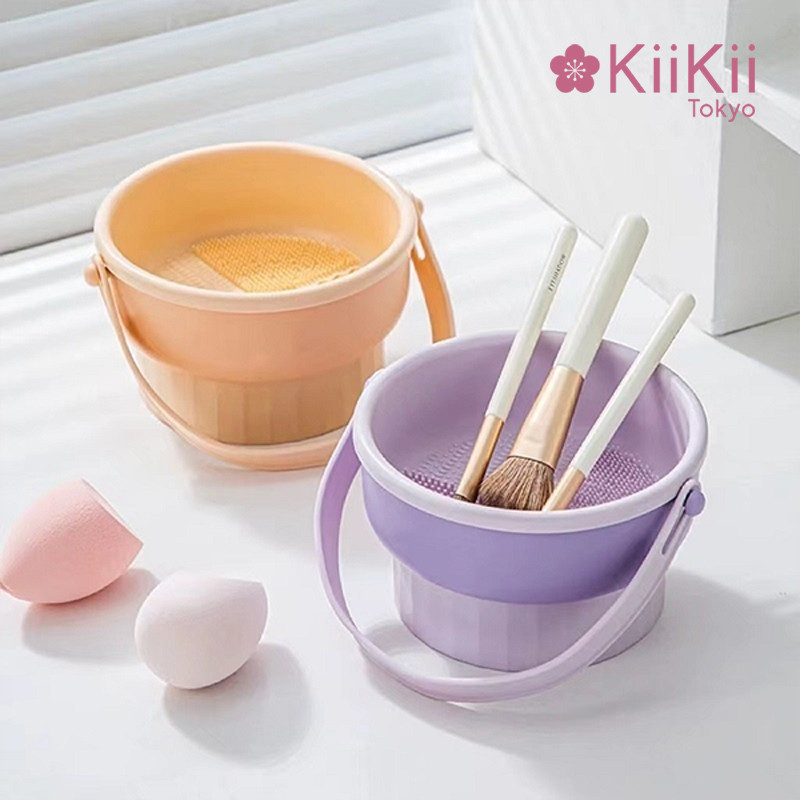 KiiKii Beauty ที่ล้างแปรงแต่งหน้า แผ่นซิลิโคน น้ำยาล้างแปรง 3 in 1 วัสดุซิลิโคน ตากได้ เครื่องมือแต่งหน้า