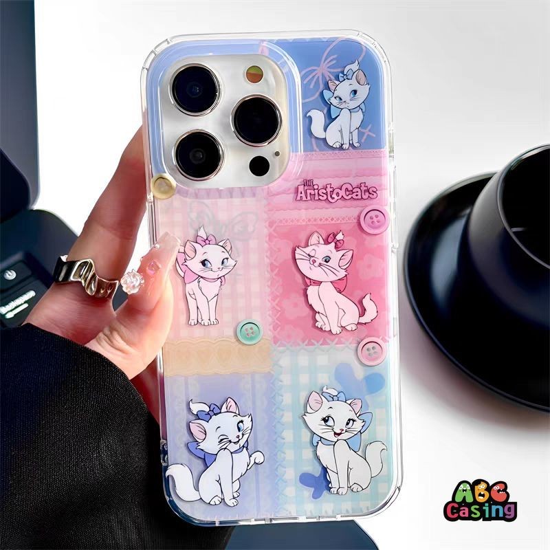 เคสโทรศัพท์ สำหรับ IPhone 17 13 15 16 12 14 11 Pro Max X XR XS Max 15 16 7 8 Plus SE 2020 เคสนิ่มลายการ์ตูนแมวน่ารัก