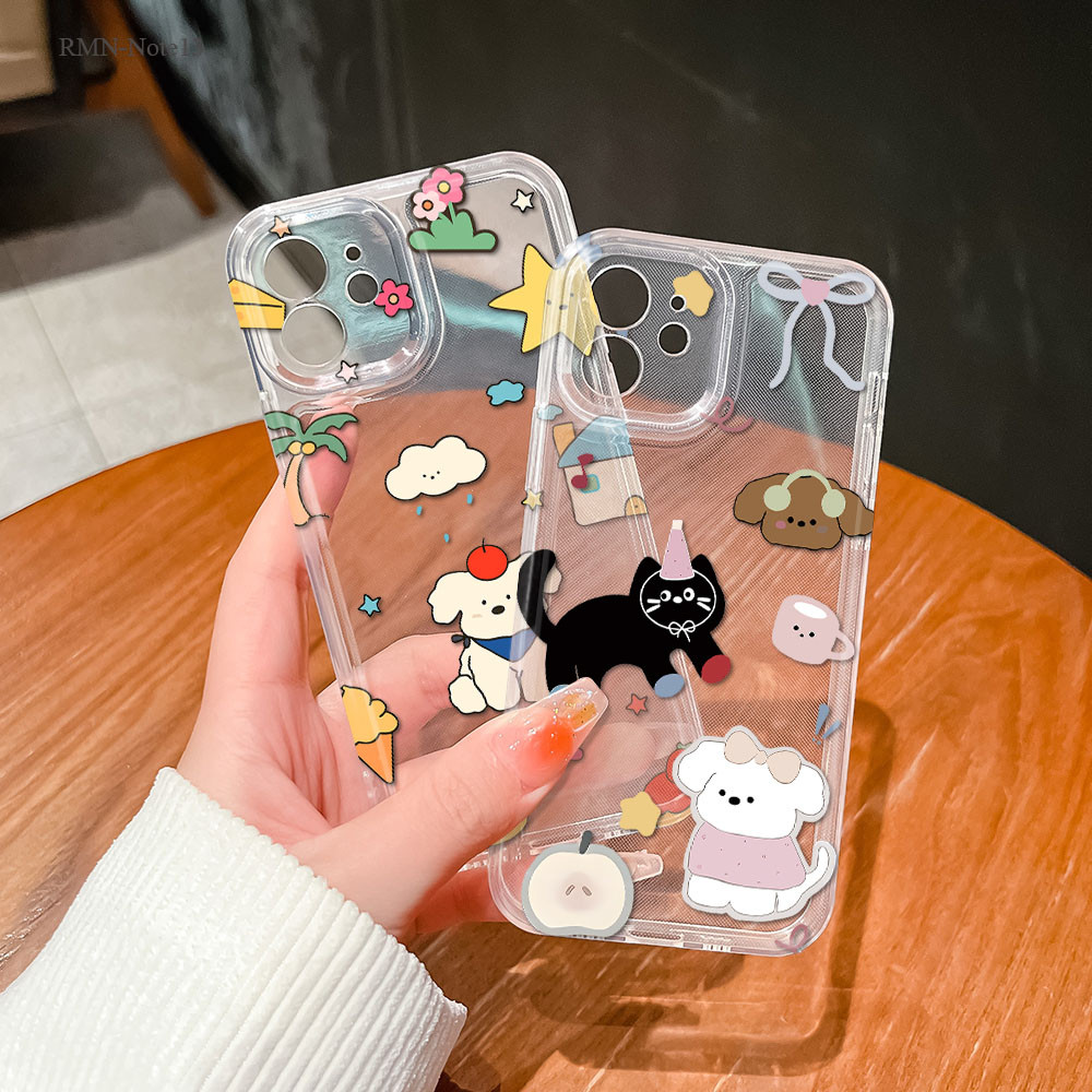 Compitable For Xiaomi Redmi Note 13 12 11S 11 10 10S 9 8 Pro 4G 5G เคสเรดมี เคสโทรศัพท์โปร่งใส KK เคส