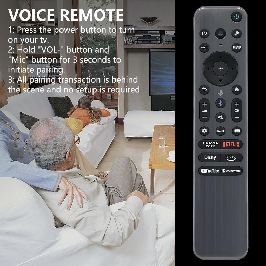 ใหม่ RMF-TX910U Voice Remote Control - สําหรับ Sony 2023 2024,TVs, Integrated Voice, Backlight และ M
