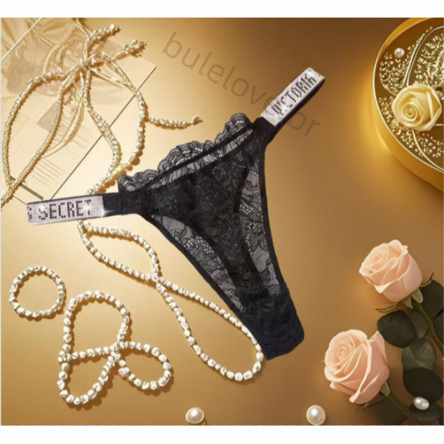Victoria's Secret Sexy Women หรูหรา ใหม่ ดีไซน์ลูกไม้Comfort Satin กางเกงในปรับได้ YKPH BJFS
